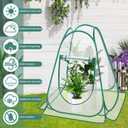 Plant Covers. 2pcs Durable Pop Up Fine Mesh Plant Tents, Plant Protector with 8 Stakes, Garden Crop Protection Cage to Keep Vegetables and Fruits, Plants Away from Birds, Deer, Squirrels