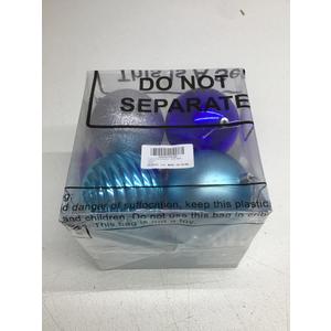 Poen 8 Pcs 4" Christmas Ball Ornaments Christmas Tree Hanging Decorations Xmas Plastic Shatterproof Colorful Ornaments Set with Rope for Holiday Party (Blue Silver)