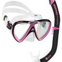 CRESSI Adult Snorkeling Set in Comfortable Pure Silicone - Mask & Semi-Dry Snorkel | Ikarus & Orion