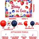 Berry in Love Bridal Shower Decorations Blueberry Strawberry Backdrop Blue Red Balloon Garland Arch Kit for Women Berry Theme Bridal Shower Wedding Engagement Bachelorette Party Decor Supplies 5x3ft