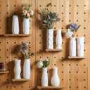 Thyle 20 Pcs Plastic Vase for Flowers White Bud Plastic Vase Ceramic Look Plastic Vases for Centerpieces Unbreakable Flower Vases Centerpieces for Home Office Table Living Room Decor
