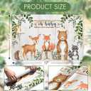50 Pieces Paper Placemats for Woodland Baby Shower, 11"x17" Forest Animals Disposable Table Place Mats, Woodland Animals Baby Shower Decorations