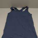MathCat Seamless Workout Tank Top for Women with Built in Bra, Padded Racerback Athletic Yoga Camisole (Large, Grey Blue)