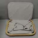 LONBET Laundry Basket with Lid, Made from Breathable Fabric | Aesthetic Clothes Hampers for Laundry with Side Handles & Sturdy Bamboo Frame (26 Gallons - Single, Light Gray)