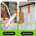 3 x Urbanstrive Cheese Grater With Handle, Lemon Zester Graters for Kitchen Stainless Steel, Hand Grater for Ginger Garlic Nutmeg Chocolate Fruits Vegetables, Sharp, Non-Slip Handle & Foot, Coarse Orange