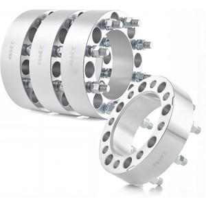 Orion Motor Tech 8x6.5 Wheel Spacers, 2 Inch Wheel Adapters with Studs Compatible with 1994-2011 Dodge Ram 2500 3500 1988-1998 Ford F250 F350, 8x165.1 Wheel Spacer Kit with 130 mm Hub Bore, Set of 4