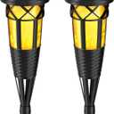 Flickering Flames Torch Light Solar Garden Lights Waterproof Landscape Lighting - 2 Pack
