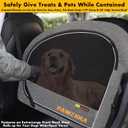 PAWZIDEA Portable Dog Crate for Car Travel, Collapsible Pet Travel Crates  Enclosed Soft-Sided Car Kennel Carrier for Backseat, Secures w/Seatbelt & Headrest Strap, Chew-Proof, Mid-Hemp Grey, Large