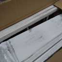 Wooden 3 Tier Swing Cupcake Stand with Serving Platter 20x30 Foldable Ladder Stand Dessert Display Cake Snack Fruit Bread Centerpieces for Party, Birthday, Wedding, Baby Shower(Rustic White)