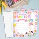 Easter Egg Hunt Party Invitations, 25pcs Easter Bunny Party Invite Cards with Envelopes, Colorful Spring Party Decoration Supplies - C07