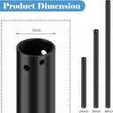 24Inch Black Unthreaded Ceiling Fan Downrod with 6 Wires