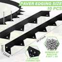 Pushglossy 10 Pcs Total 32.81ft Metal Paver Edging for Paver Projects Each 39.37" L x 1.2" H Black Bendable Metal Strips Yard Landscape Lawn Edging Border Pathway Divider for Lawn, Garden, Yard