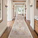 zesthome Washable Runner Rug 2.5x16 - Stain Resistant Entryway Rug, Ultra-Thin Kitchen Rugs, Anti Slip Backing Runner Rugs for Entrance Laundry Room Indoor Hallway (Orange, 2.5'x16')