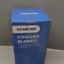 HOMFINE Cooling Blankets for Hot Sleepers - Summer Blanket Thin Lightweight Breathable Soft Double Side Enhanced Cooling for Bed Couch Sofa, Keep Cool for Night Sweats (Blue, 90 x 90 inches)