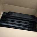 IRIS USA 5-Shelf Light Duty Plastic Storage Shelves, 250lb Capacity, 64" H x 24" W x 12" D, Medium Modular Shelving Unit Storage Organizer for Bathroom, Laundry, Garage & Home, Storage Rack - Black, 5 Tier | 12"D x 24"W x 64"H