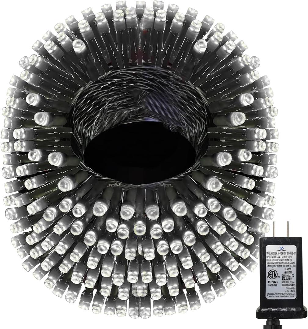 393 FT Christmas Light 1000 LED Xmas Lights Outdoor LED Christams String Lights Waterproof 8 Modes & Timer, Fairy Lights Plug in for Weeding, Patio, Party, Holiday,Christmas Decor (Cool White)