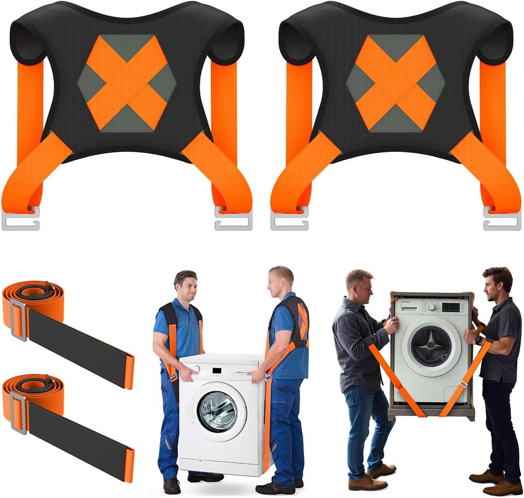 Lifting Moving Straps for Heavy Furniture: 2-Person Lifting & Moving System - Moving Furniture, Appliances, and Heavy Objects as Easily and Safely as Professional Personnel