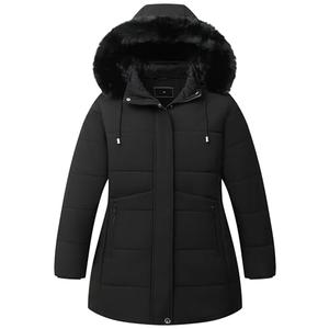 Pefflarge Women's Plus Size Winter Coat Waterproof warm Down Coat Detachable Hooded Parka Jacket Size 3X