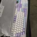 Ajazz AK35I V4 RGB Tri-Mode 100% 104-Keys Gasket-mounted Hot-Swappable Mechanical Keyboard (Purple/White/Blue) (Avocado Switch)