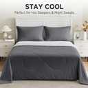 HOMFINE Cooling Comforter King Size, Grey Summer Cooling Blanket for Hot Sleepers and Night Sweats, Japanese Double-Sided Cold Tech Fabric Q-Max 0.45, Soft Breathable Silky Smooth Lightweight