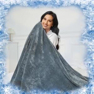Fotgear Cooling Blankets for Hot Sleepers - Double-Sided Soft Bed Throw Summer Blankets, Q-Max>0.4 Technology Fabric, Breathable Cold Bed Blanket for Night Sweats Sofa Home Office - 59"x79", Gray