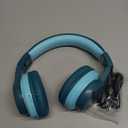 iClever BTH12 Kids Bluetooth Headphones,Colorful LED Lights Wireless Kids Headphones,74/85dBA Safe Volume,85H Playtime,Bluetooth 5.2,Over Ear Headphones Built-in Mic for iPad/Tablet/Airplane,Green