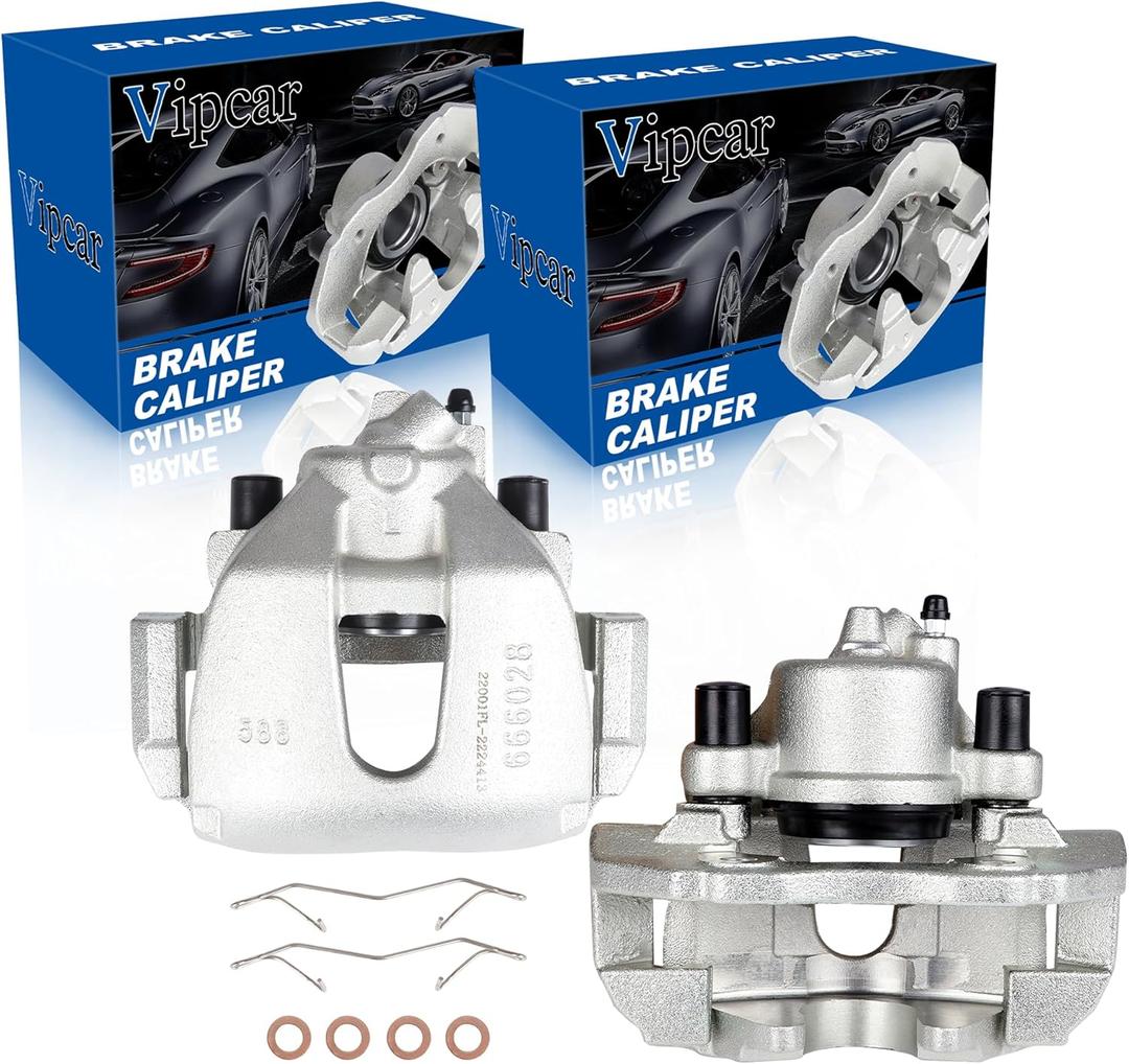 Pair of Front Brake Calipers for FORD FOCUS 2004 2005 2006 2007 Front Left and Front Right Focus Disc Brake Calipers with Brackets Assembly 18B4948/18B4949