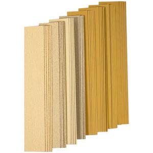CowboyBOB 40 PCS Premium Assorted Grit Gold PSA Longboard Sandpaper Sheets 2-3/4" x 16-1/2" Self-Adhesive Stickyback Sandpaper for Automotive Woodworking Hand Sanding Block