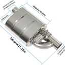 Valved Muffler Kit, Perfommance Exhaust Muffler Normally Closed Vacuum Valve Cutout Single Inlet Single Outlet