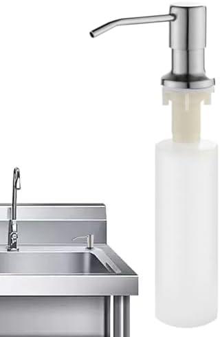 Sink Soap Dispenser Pump, Refillable Sink Dish Soap Dispenser, Stainless Steel Decorative Foam Pump with Extension Tube for Hand Lotion Shampoo Counter Top Bathroom