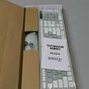 Wireless Keyboard and Mouse Combo, Full-Sized Wireless Keyboard and Adjustable DPI Mouse, 2.4GHz USB Receiver, Silent Keyboard and Mouse for PC, Windows, MAC, Desktop, Laptop (Avocado Green)