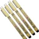 Sakura Pigma Micron 005 Black Pen 0.2mm Line Width Pack of 4 (005)