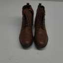 AMAPO Men Oxford Boots, Buckle Dress Boot, Casual Men Boots Lace-Up Side Zipper (14, Brown20707)
