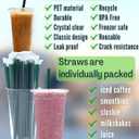 32 oz Clear Plastic Cups with Lids and STRAWS, Disposable Drinking Cups for Cold Drinks, Iced Coffee, Milkshakes, Smoothies, 25 Sets (EXP 07/24/26)