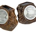 EiGreen Solar Garden Rock Lights Outdoor, 2 Pack 10 LED Waterproof Solar Powered Rock Light，Yard Landscaping Spotlights, for Indoor and Outdoor Decoration