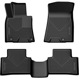 Husky Liners Weatherbeater Floor Mats | Fits 2022-2025 Genesis GV70 | Front & 2nd Row, 3-pc Black - 96911