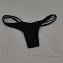 KIWI RATA Women's Brazilian Bikini Bottom Sexy Strappy Swimsuit Ruched Thong Swimwear Bathing Suit Micro Bikinis (Medium, Black)