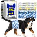 Dono Dog Diapers Male, Disposable Male Dog Wraps 60ct, Ultra Absorbent Doggie Diapers, Rapid-Dry Leak-Proof Puppy Diapers, Wetness Indicator Excitable Urination Incontinence, Medium