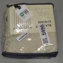 100% Blackout Shield Linen Blackout Curtains for Bedroom, Natural Flax Grommet Curtains for Living Room, Thermal Insulated Room Darkening Drapes for Nursery, Boho Home Decor, 50" W x 108" L, 2 Panels