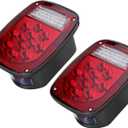 LIMICAR RV Tail Lights, 39 LED Trailer Lights, Red/White Dual Colors Stop Tail Turn Signal Backup Reverse RV Brake Lights for Jeep YJ TJ JK CJ Trailer Truck Caravan