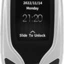 Car Keyless Entry Remote Control, LCD Screen Smart Key Universal Remote Car Key with One Button Start Long Standby Time PKE Keyless Entry System Car Key Fob for All (Silver)