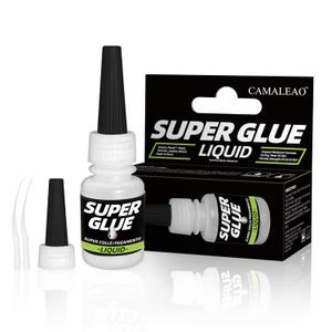 5 x Super Glue Liquid for Plastic, Wood, Leather, Jewelry, Paper, 2610 PSI Strength All Purpose Single-Use Mini CA Adhesive for Small Household Repairs, Quick Fixes - 7.5g
