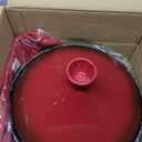 Culivora Moroccan Tagine for Cooking: Enameled Cast Iron Cooking Pot, Slow Cooker, Classic Kitchen Cookware, Tajine with Ceramic Cone-Shaped Closed Lid, 3.3 QT, Red