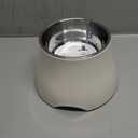 Dogit Elevated Dog Bowl, Stainless Steel Dog Food and Water Bowl for Large Dogs, White, 73753
