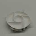 DEAYOU 3 Pack Ceramic Chip and Dip Serving Tray, Porcelain Divided Serving Plate, 10" Decorative Sectional Platter, 5-Compartment Stoneware Appetizer Fruit Dish for Party, Veggie, Snack, Entertain