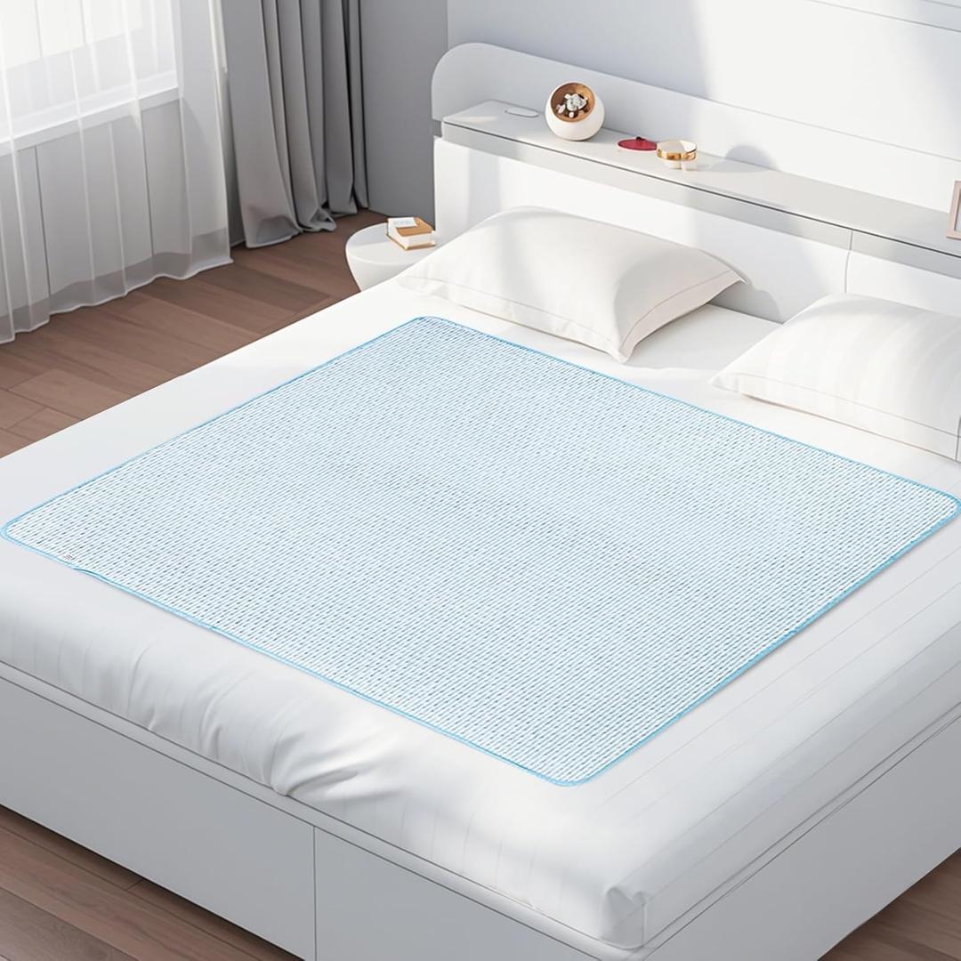 Bed Pads for Incontinence Washable, 40"x55" Large Reusable Waterproof Soft Wetting Underpad for Adults, Elderly, Seniors, Women, Kids & Pets, Machine Washable Pad for Bed, Sofa-Blue (40x55 Inch (Pack of 1))