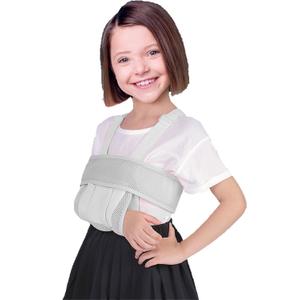 Kids Arm Sling, Breathable, Cool, Soft & Comfort, Adjustable, Toddler Children Pediatric Rotator Cuff, Elbow Support for Broken, Fractured Arm & Shoulder Injury, Medical Immobilizer Band(Grey)