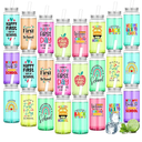 24 Pcs Back to School Tumblers Bulk Gifts for Teacher Students 13.5 oz Reusable Plastic Cups with Lids Straws for Happy First Day of School Gift Class Party Supplies (Bright)
