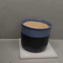 8 Inch Plant Pot: Ceramic Planter with Drainage Hole & Saucer - Gradient Blue Flowerpot for Indoor & Outdoor Plants with Separate Tray