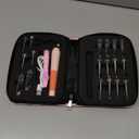 knitly Light Up Crochet Hooks Set with Digital Counter,18 Size Counting Crochet Hook with 2.014.0 mm Interchangeable Hooks,Ergonomic Crochet Kit&Gift for Arthritic Hands (Coral pink)